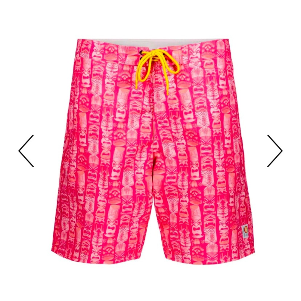 Aloha Marina men’s board surf shorts Diamond Head pink Sz 30 new small trunks